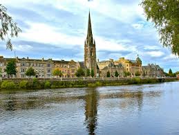 Perthshire’s largest city, Perth, on the River Tay